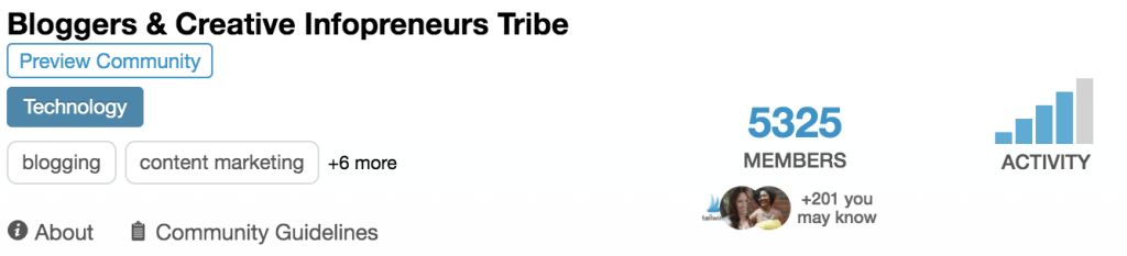 tailwind communities screenshot