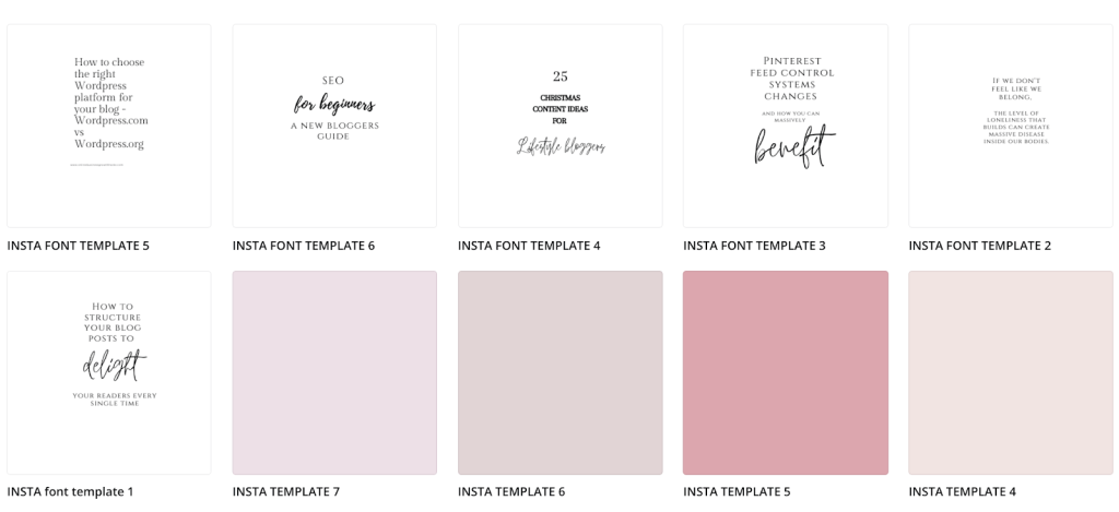 how to create Instagram templates