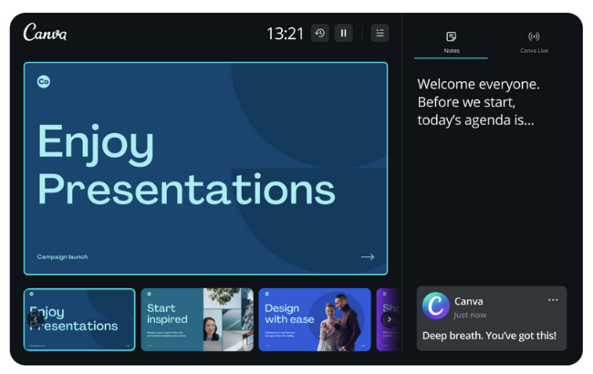 canva presentations screenshot