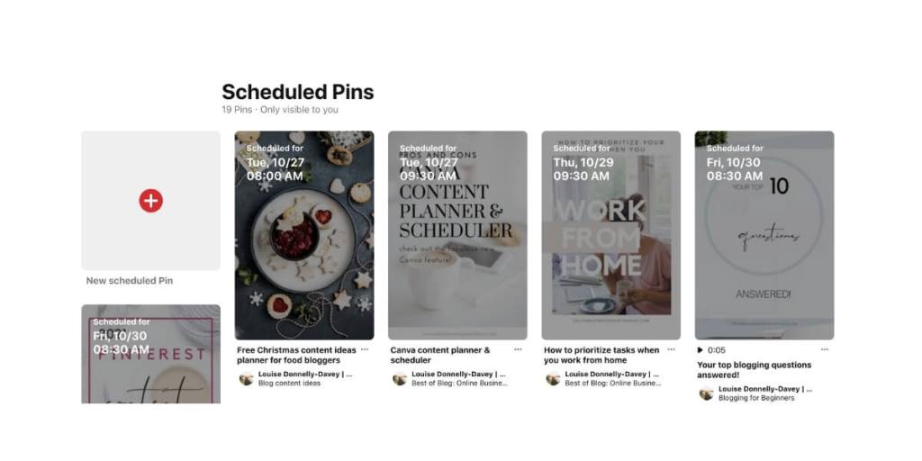 Pinterest scheduler