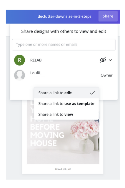screenshot real time collaboration canva